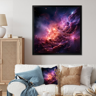 Abstract Purple Galaxy Storm I - Abstract Spirals Wall Art