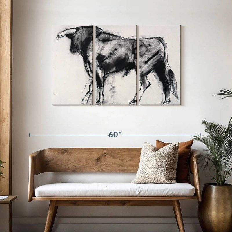 Brampt Toro Azul I, 28" H x 45" W