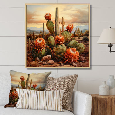 Cuivre, cactus dans le Nevada I - salon d'art mural Cactus