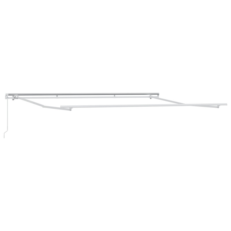 Brayden Studio Retractable Patio Awning, 400 cm W x 350 cm D, White