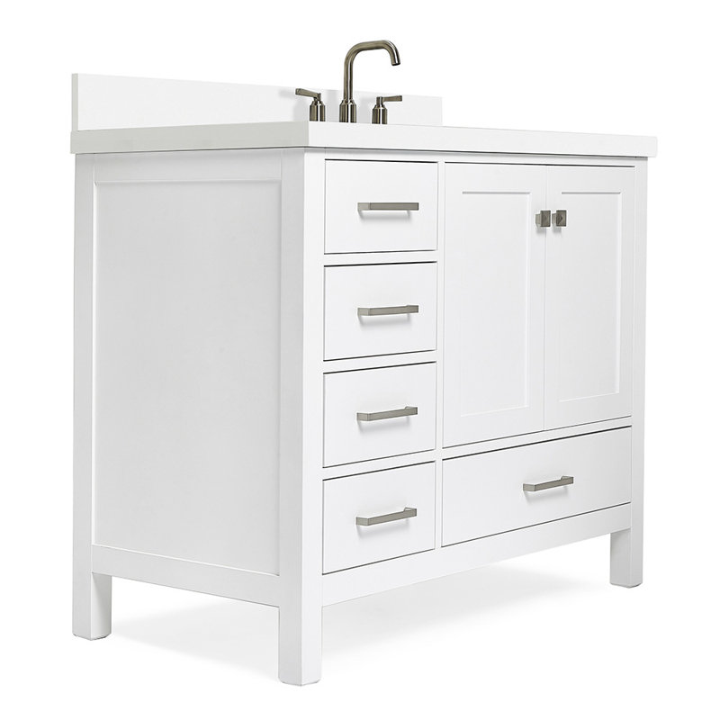 Ensemble de meuble-lavabo simple 43 po Cambridge, Blanc