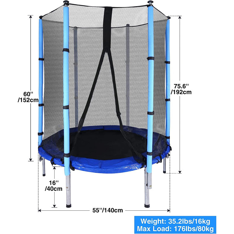 Redcamp 55 Foldable Hexagon Indoor Kid Trampoline with Safety Enclosure