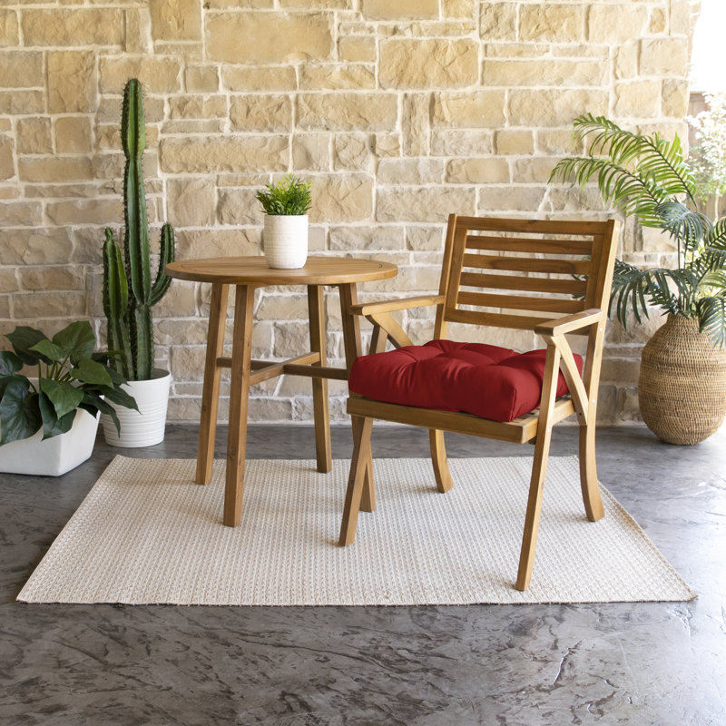 Coussin de siège d'extérieur Sunbrella, L 19 po x P 19 po, Toile rouge