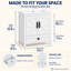 Meuble-lavabo de 76 cm (30 po) avec lavabo en céramique et rangement dissimulé (sans robinetterie) - Blanc-1869364595-1869375479
