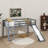 Twin Raised Bed With Ladder And Slide Loft Beds Incorporating Safety Rails-718878457