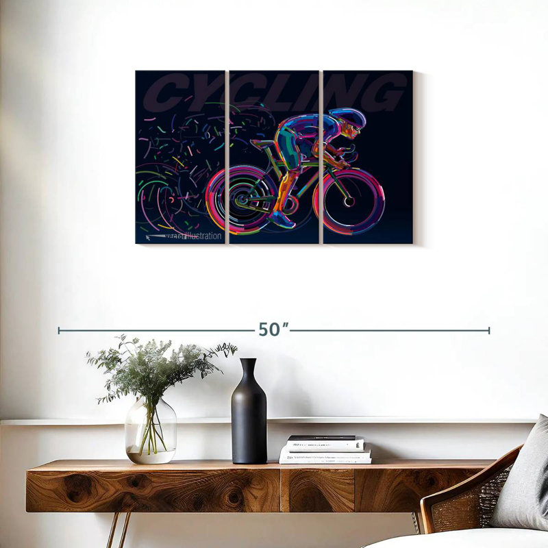 Sireci Abstract Cycling, 20" H x 33" W