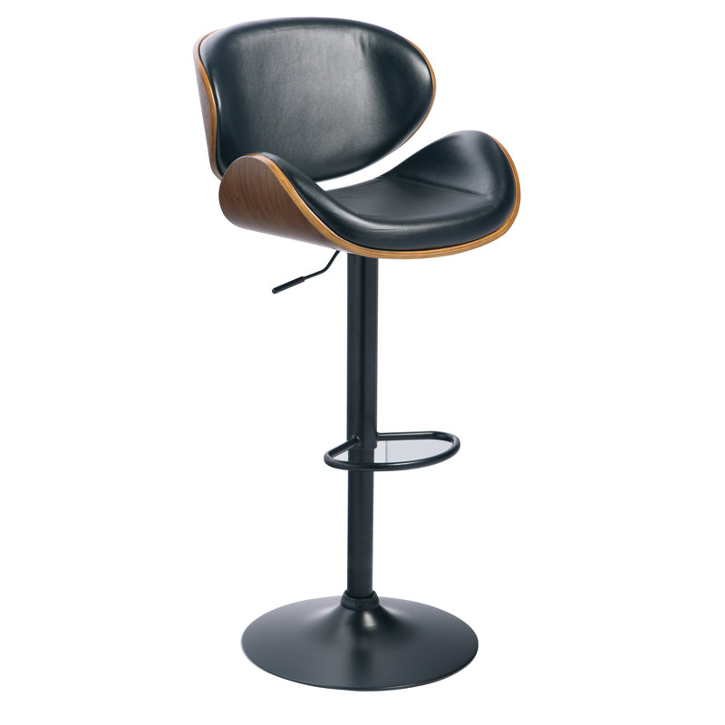 Dorotea Swivel Upholstered Adjustable Height Counter Stool with Metal Frame