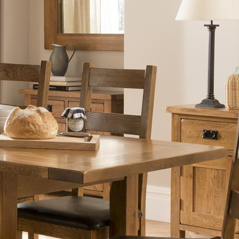 Rayleigh 6 - Person Extendable Solid Oak Dining Set