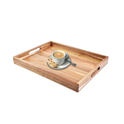 Plateau en bois avec poignée