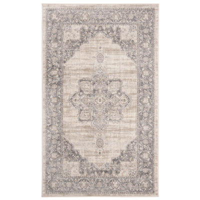 Tapis oriental crème / gris Aurelle