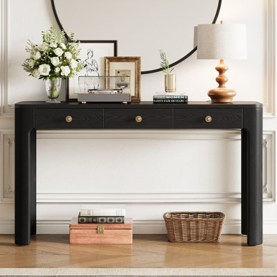Rustic Console Table, Entryway Table with Drawers, Sturdy Sofa Table for Hallway & Living Room