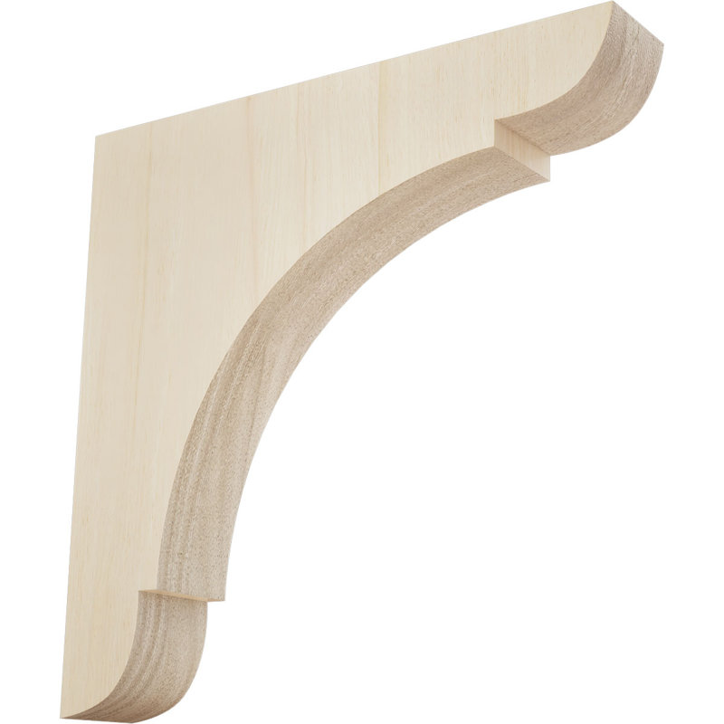 1 3/4"W x 10"D x 10"H Large Olympic Wood Bracket, Rubberwood (2-Pack), Rubberwood, 10" H x 1.75" W x 10" D