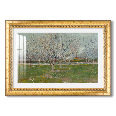 Orchard in Blossom (Plum Trees), 1888-Vincent van Gogh-Custom Framed Canvas