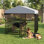 Grand chenil d'extérieur pour chien avec toit, couvercle imperméable et résistant aux rayons UV, porte verrouillable pivotante améliorée