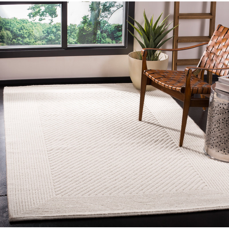 Natura Solid Color Area Rug In Ivory, Rectangle 183 x 274 cm