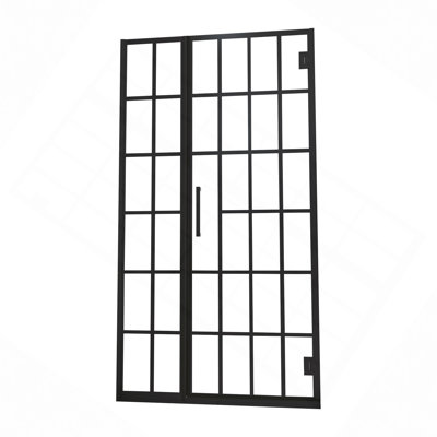Shower Door Frameless Shower Door With Pattern Glass, 2/5" (10Mm), Open Entry Design