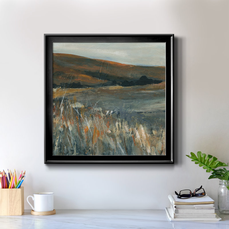 Cuivre, crépuscule I - Peinture sur toile encadrée, H 34,5 po x l 34,5 po x P 1,5 po, Toile avec cadre noir