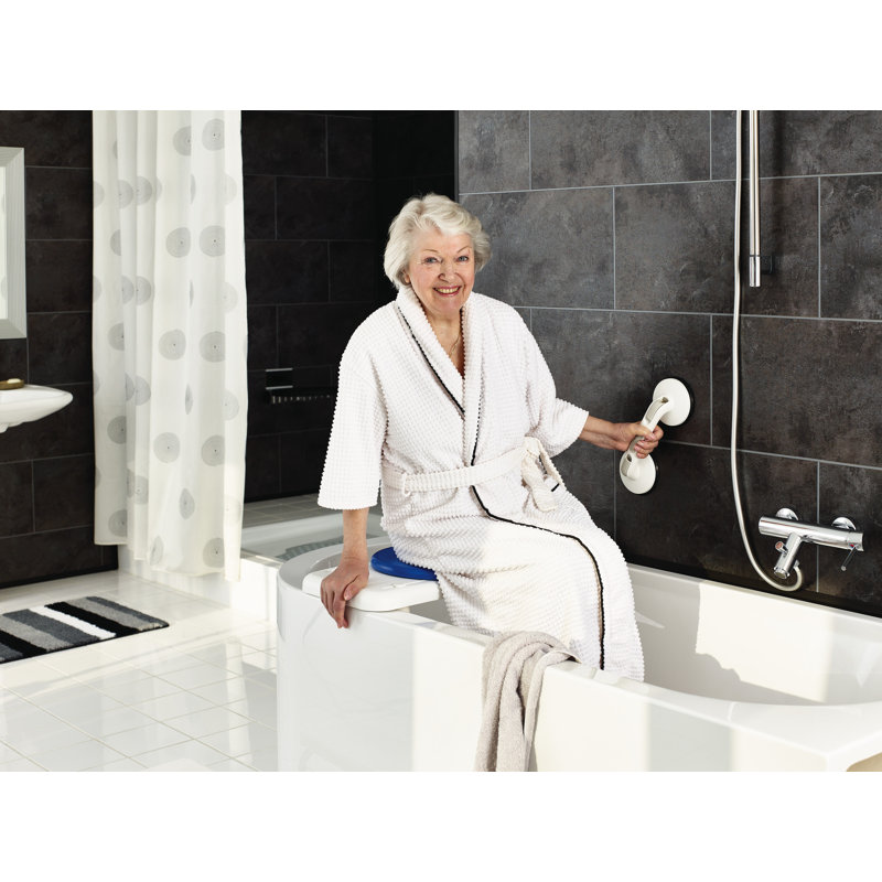 Ridder Suction Grab Rail Premium White 12.5cm 80kg