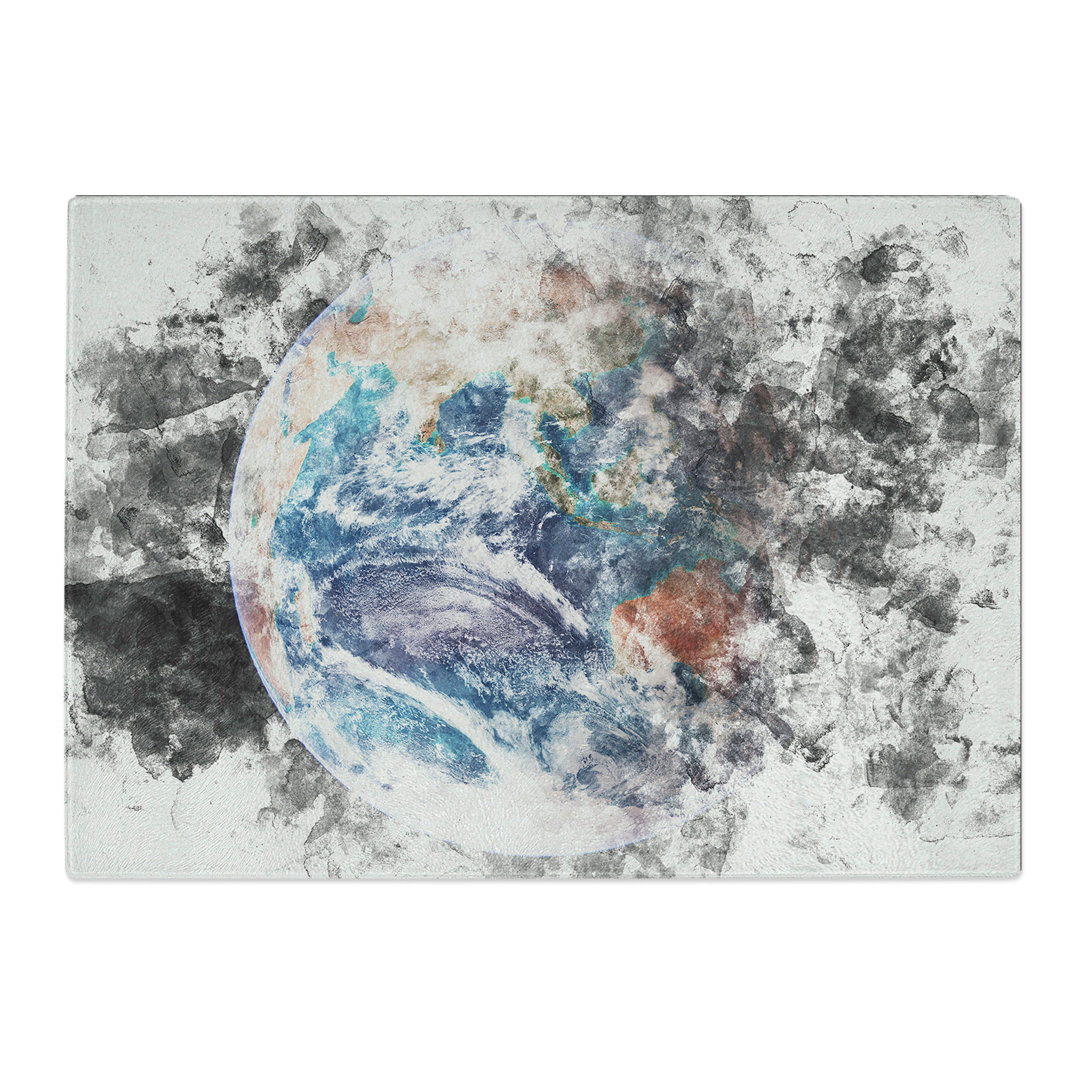 Tempered Glass Beautiful View of Earth Chopping Board