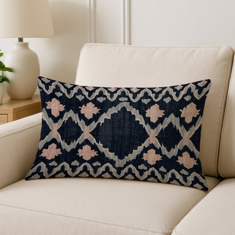 Coussin décoratif intérieur et extérieur Modern, Gris géométrique 19, Rectangle H 18 po x l 25 po
