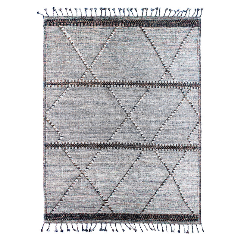 Moroccan Hand Knotted Area Rug, Rectangle 6' x 9'