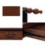 Table basse rectangulaire en bois avec tiroir de rangement, table de cocktail rétro avec pieds en bois massif en forme de gourde pour le salon, assemblage sans outils requis, style maison de campagne-643509201
