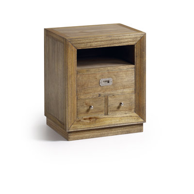 Merapi 50cm W Solid Wood Bedside Table