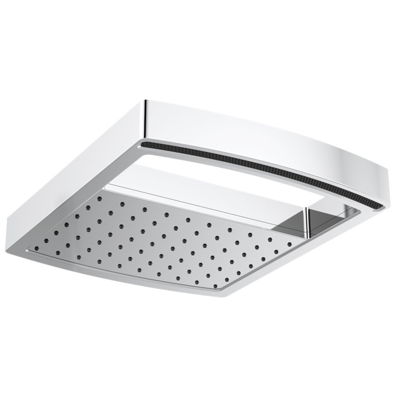 Kintsu® 14" Square Multifunction Raincan Showerhead, 2.5, Chrome