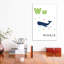 Alphabet Flash Card W - impression d'art graphique-52837298-52837299-52837307