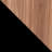 Beekman 35" Mid-Century Modern Sideboard with 3 Drawers and 2 Shelves in Brown and Black-904328885