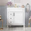 Meuble-lavabo de 30 po avec lavabo en céramique, petite armoire de salle de bain, armoire moderne avec 2 tiroirs et tablette réglable