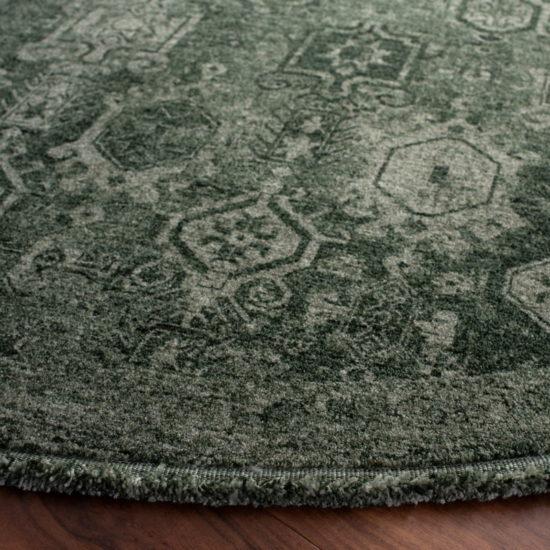 Tapis oriental en tissu Vitnage Overdye 806 Performance, Rond 4 pi