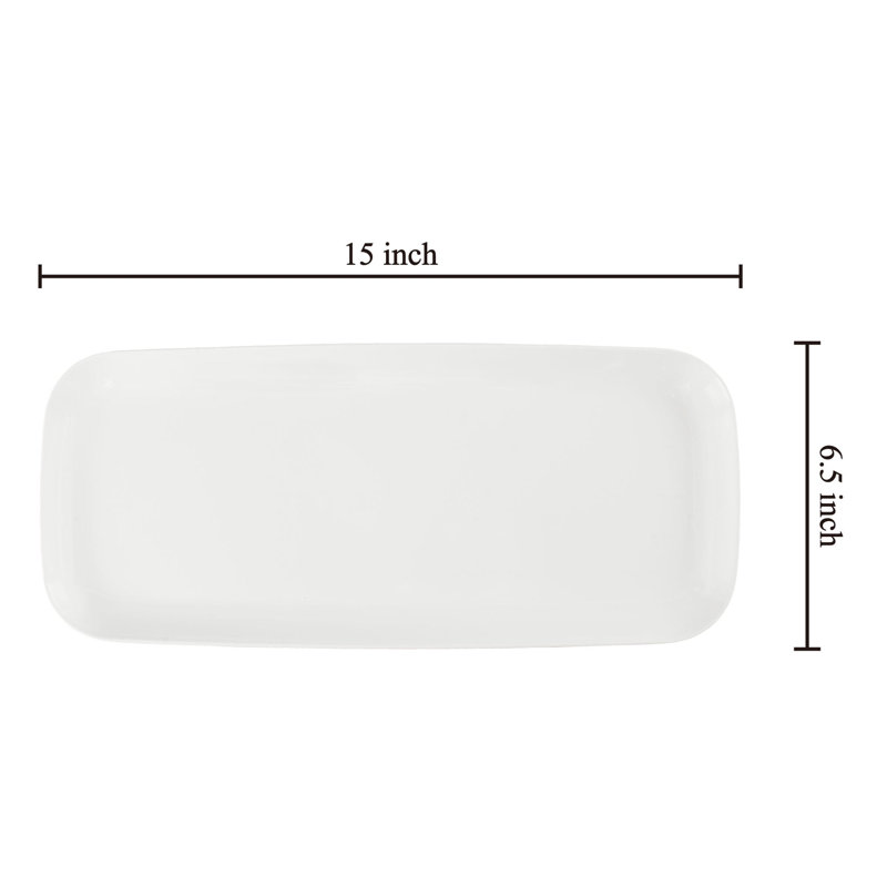 2-Piece White 15" Tray