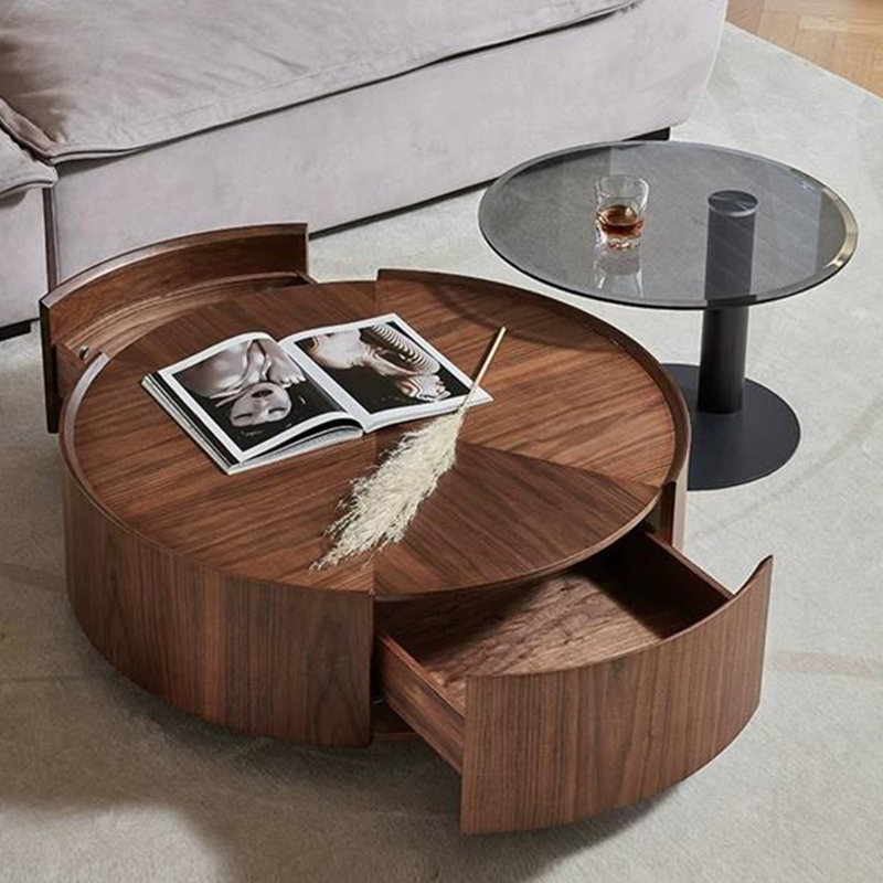 Ensemble de tables basses luxueuses de style italien, H 12,6 po x l 31,5 po x P 31,5 po