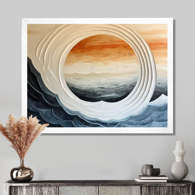Circle of Stillness II - Japandi Minimalism Picture Framed Wall Art