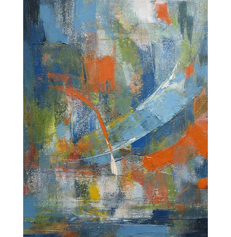 «Abstract 5» par Stephen Chambers, reproduction sur toile tendue, H 24 po x l 20 po x P 1,5 po