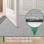 Tapis d'entrée ultra mince pour entrée 17 po x 30 po, tapis d'entrée antidérapant, paillasson à profil bas, tapis à chevrons unique pour l'intérieur, patio, porche, gris