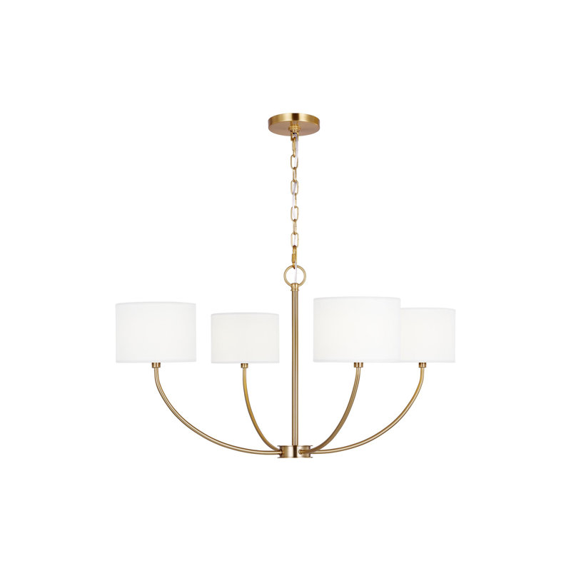 Tanyel 4-Light Chandelier, Burnished Brass