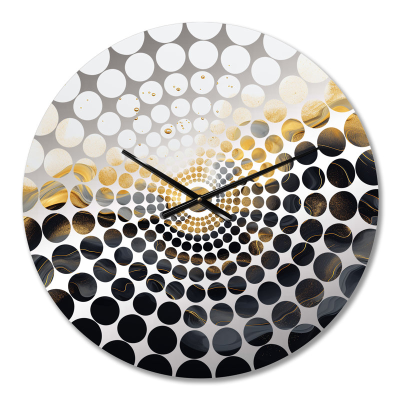 Arimantas - Horloge murale abstraite en marbre, Médium