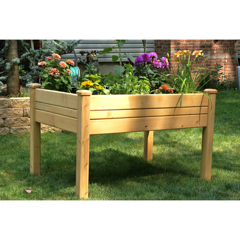 Pot à fleurs surélevé en bois Konkol