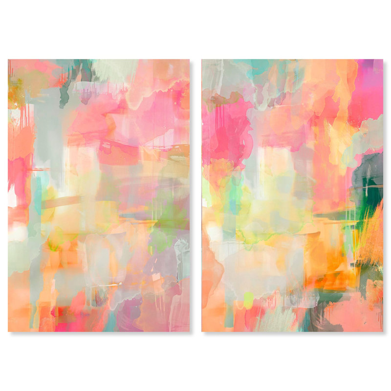 Salt and Berries Set Canvas Set of 2 Maximalist Art by , H 15 po x l 10 po, Toile tendue