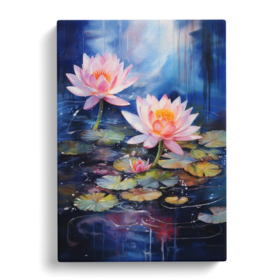 Water Lily Action Painting - Print