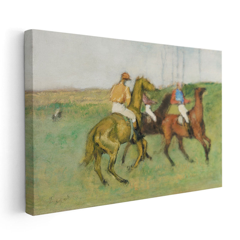 Degas The Races II - reproduction d'art sur toile, H 40 po x l 60 po