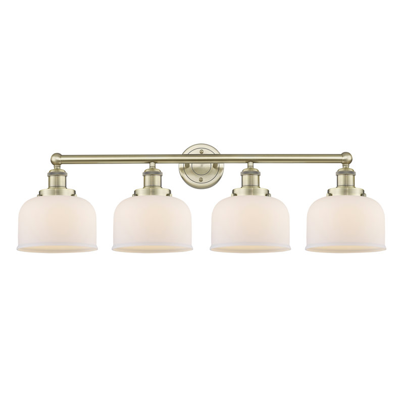 Annagene 4 - Light Dimmable Vanity Light, Matte White, Antique Brass
