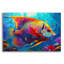  «Vibrant Angelfish» par Dean Russo, art mural en verre acrylique, 24 po x 16 po-1474451443
