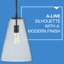 Luminaire suspendu conique à 1 lumière Evanne-60647205