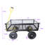 (Chariot à roues solide noir et jaune) Chariot à outils à roues solides Chariot de jardin Les camions facilitent le transport du bois de chauffage
