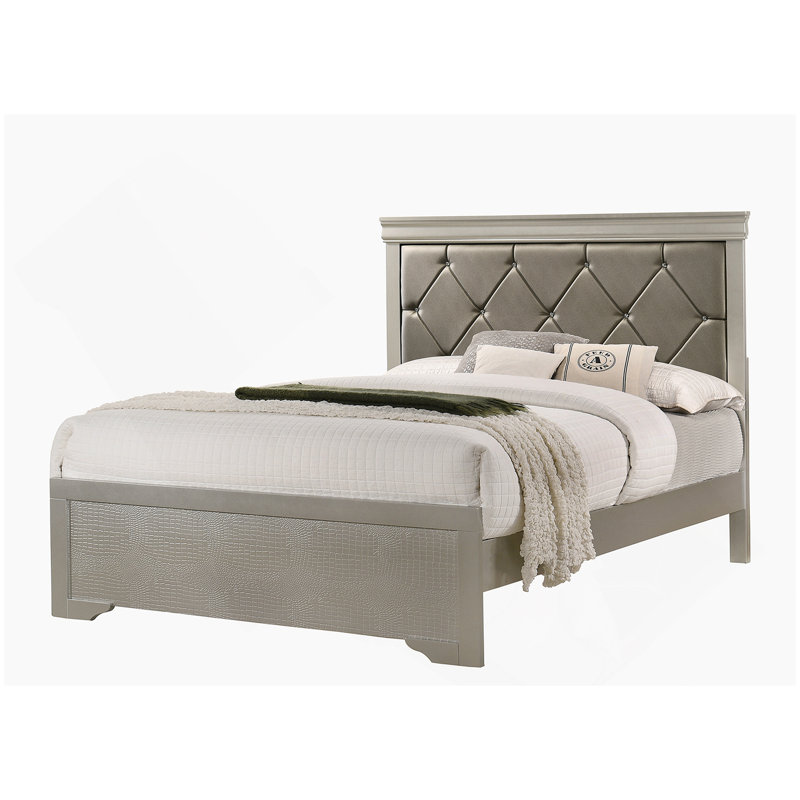 Tête de lit tapissier en polyuréthane, Beige, Roi