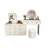 59.06"Cream-colored white sideboard-style makeup table with a mirror
