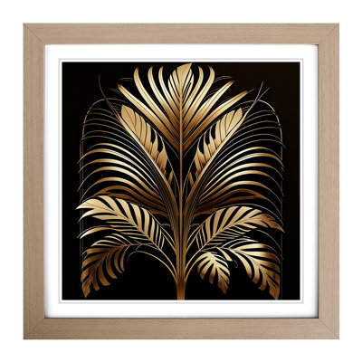 Palm Leaf Art Deco - Framed Print